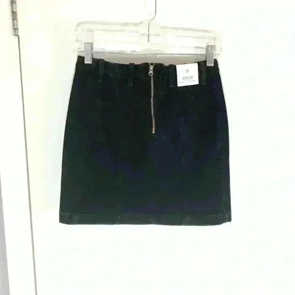 NWT Agolde Black ‘Siouxise Zip Skirt’ Denim Skirt - Picture 4 of 10